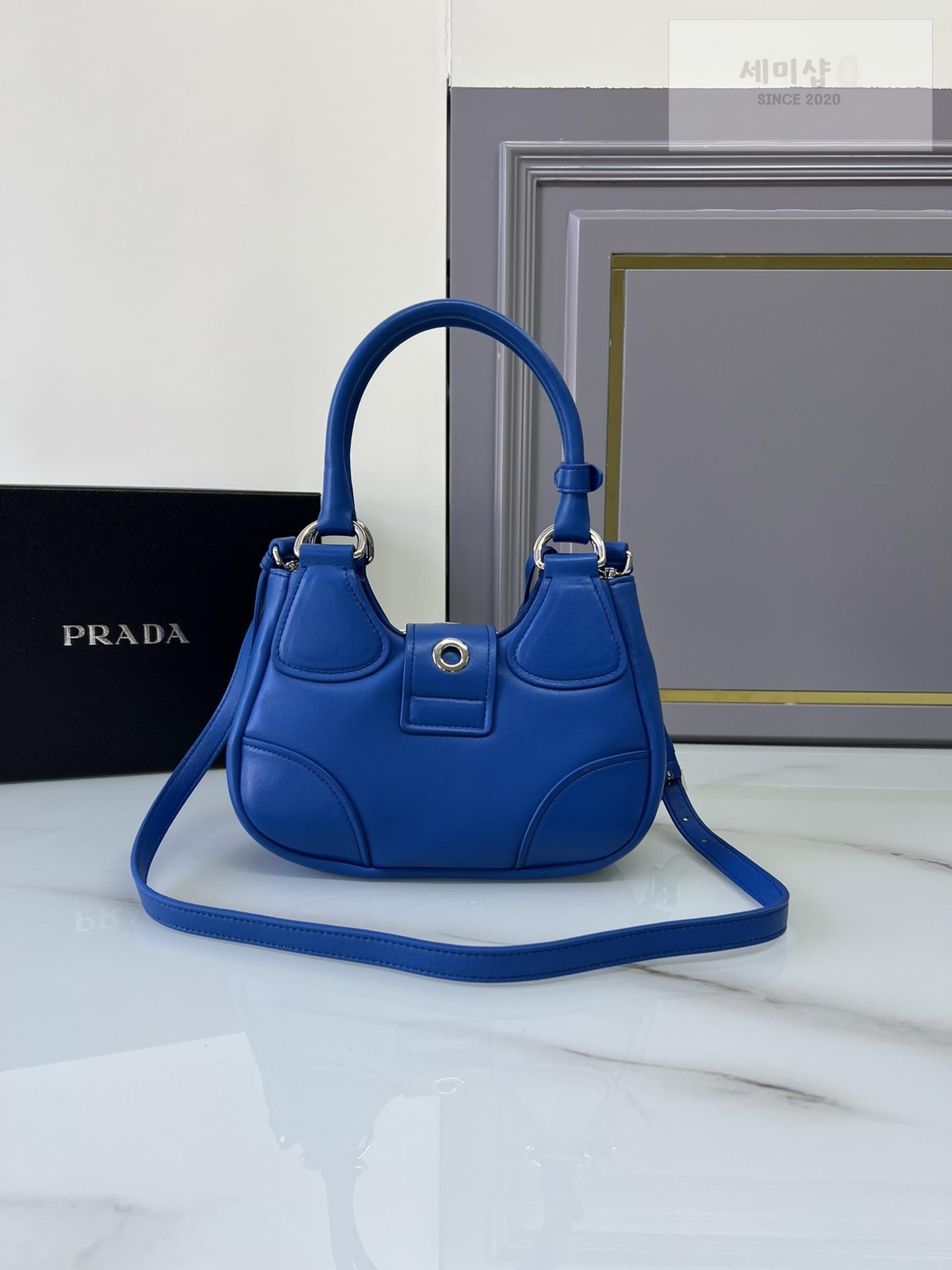 P R A D A Prada Moon Re-nylon and Leather Bag Bag 7번 이미지