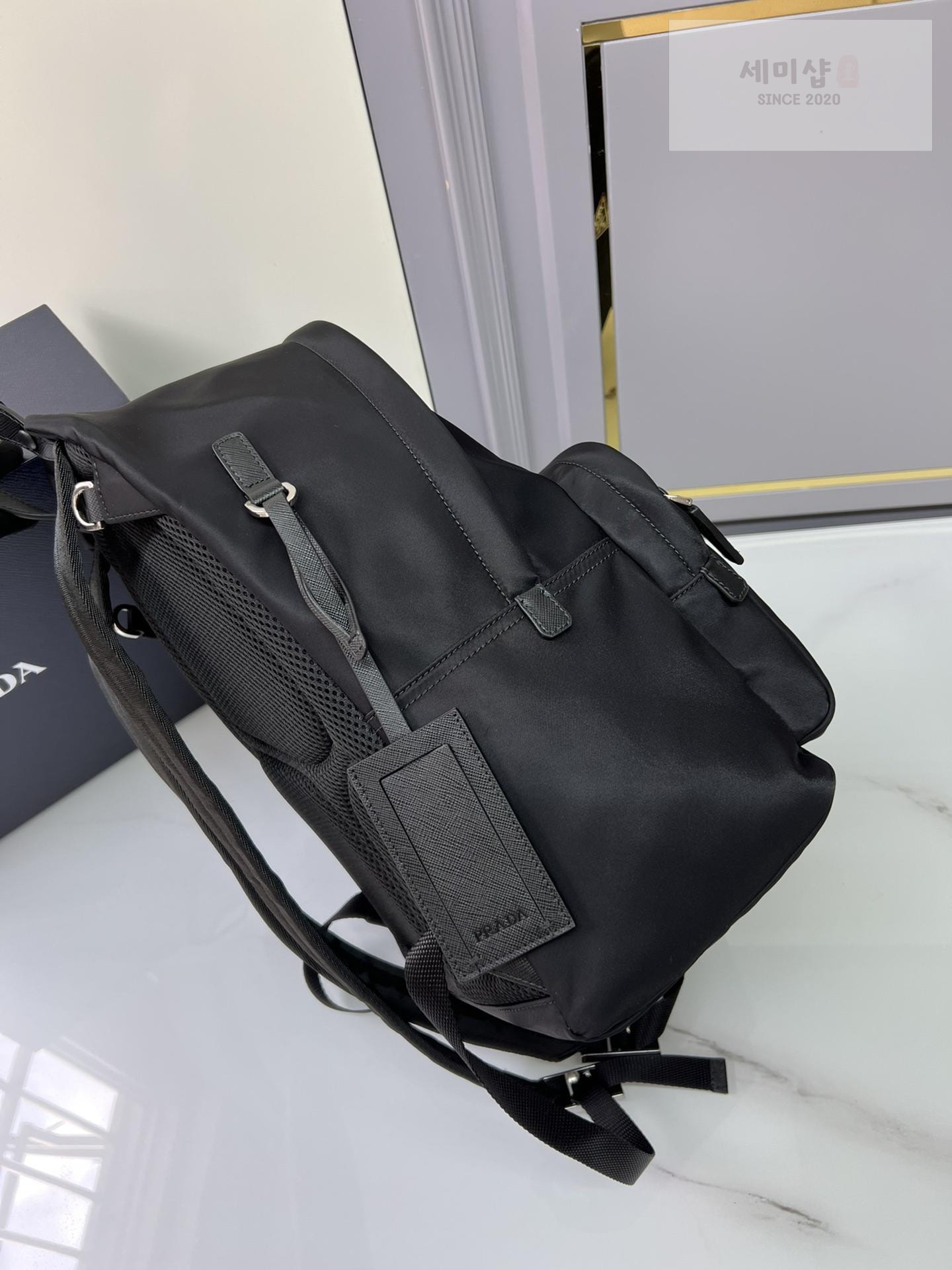 P R A D A Prada Nylon Triangle Logo Backpack Bag 2번 이미지