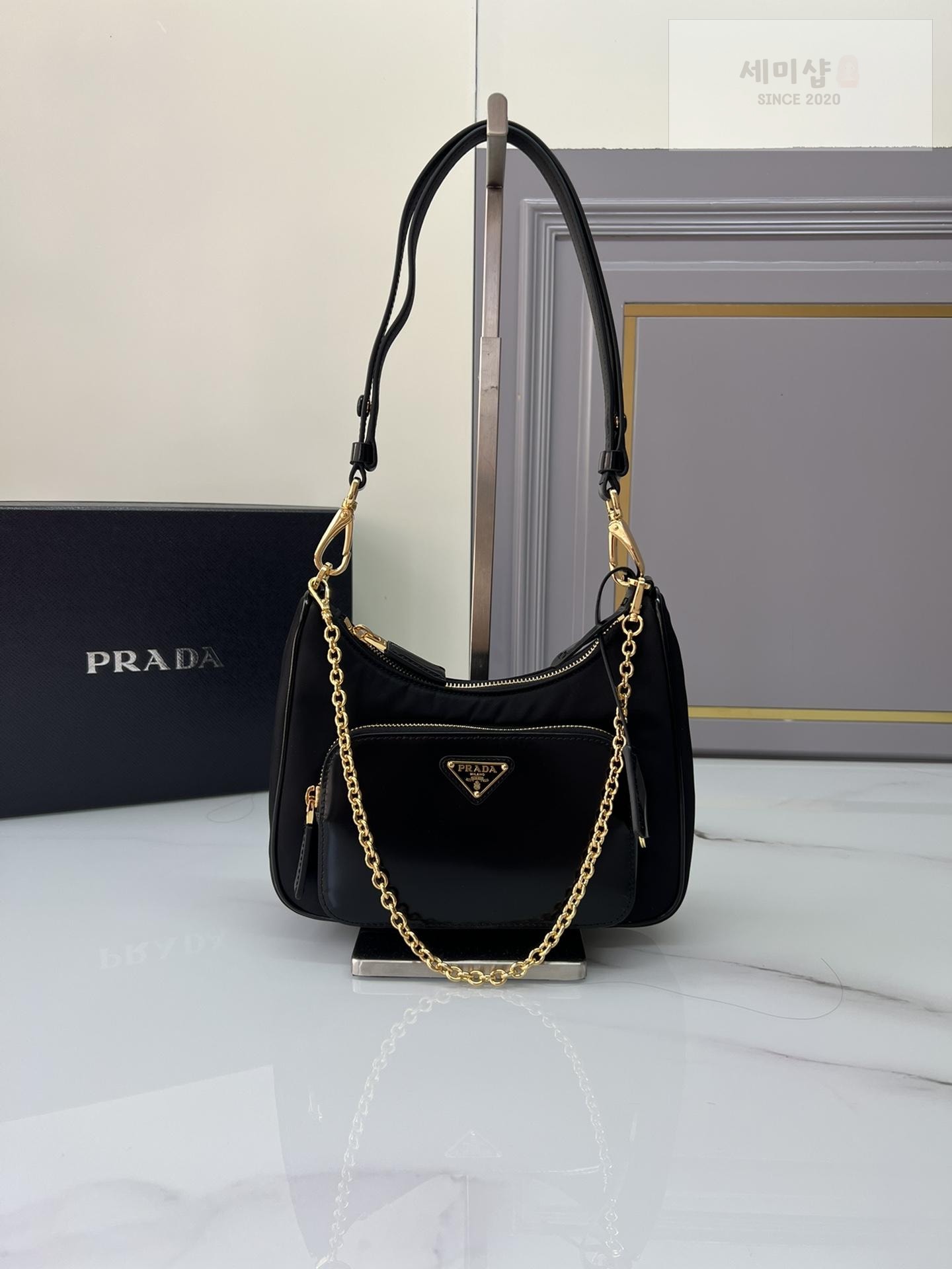 P R A D A Prada Re - Nylon Brushed Mini Bag 7번 이미지