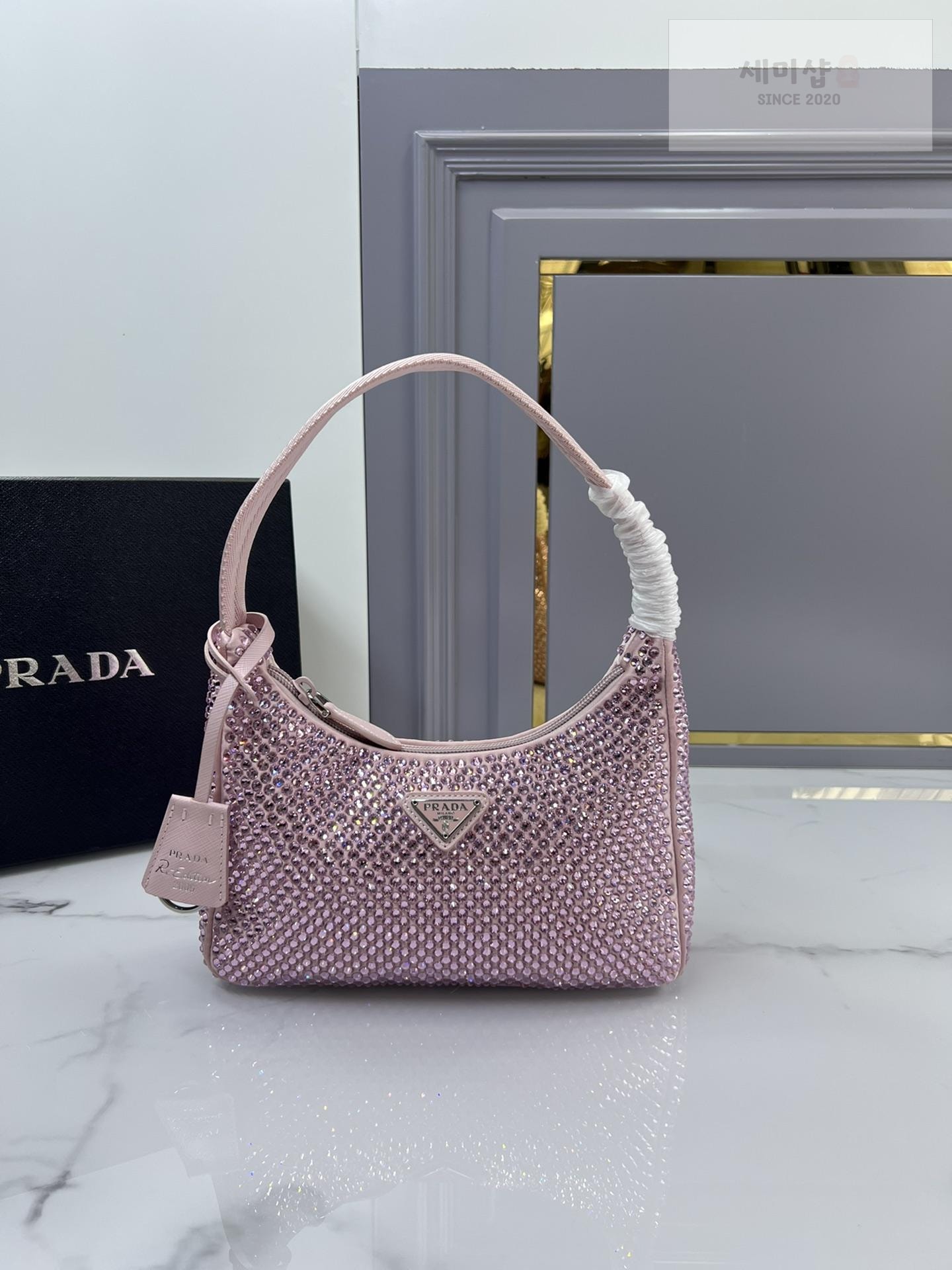 P R A D A Prada Rhinestones Re - Edition Soulder Bag 27번 이미지