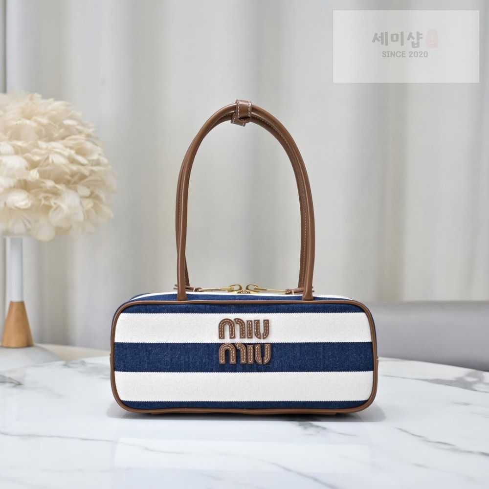Miu Miu Miu Miu Beau Canvas And Leather Bag 7번 이미지