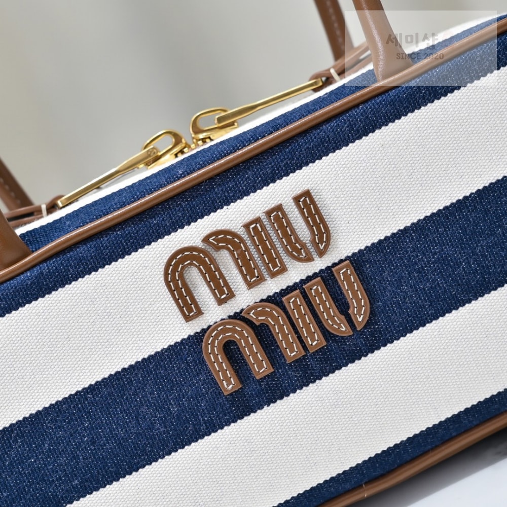 Miu Miu Miu Miu Beau Canvas And Leather Bag 9번 이미지