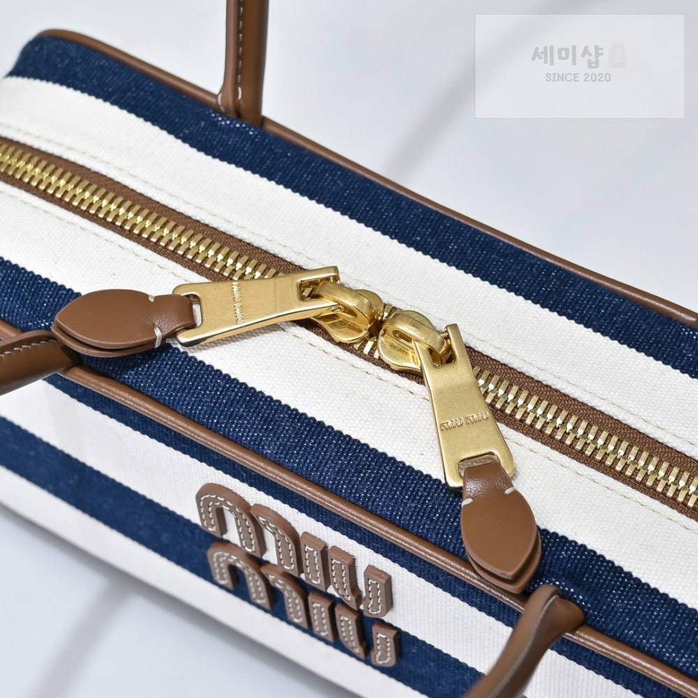 Miu Miu Miu Miu Beau Canvas And Leather Bag 4번 이미지