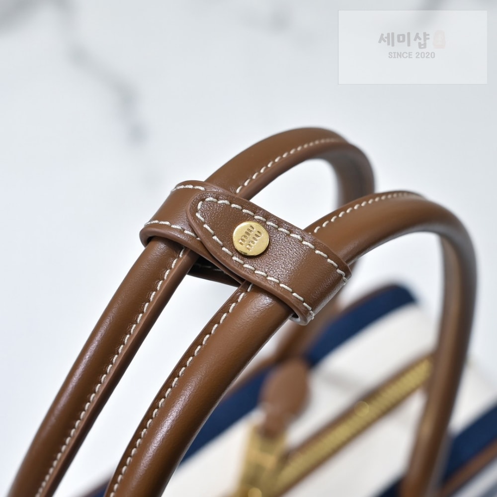 Miu Miu Miu Miu Beau Canvas And Leather Bag 8번 이미지