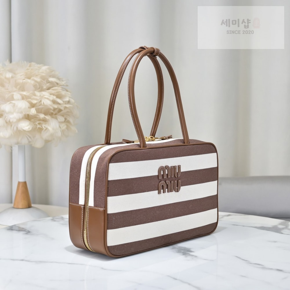 Miu Miu Miu Miu Beau Canvas And Leather Bag 2번 이미지