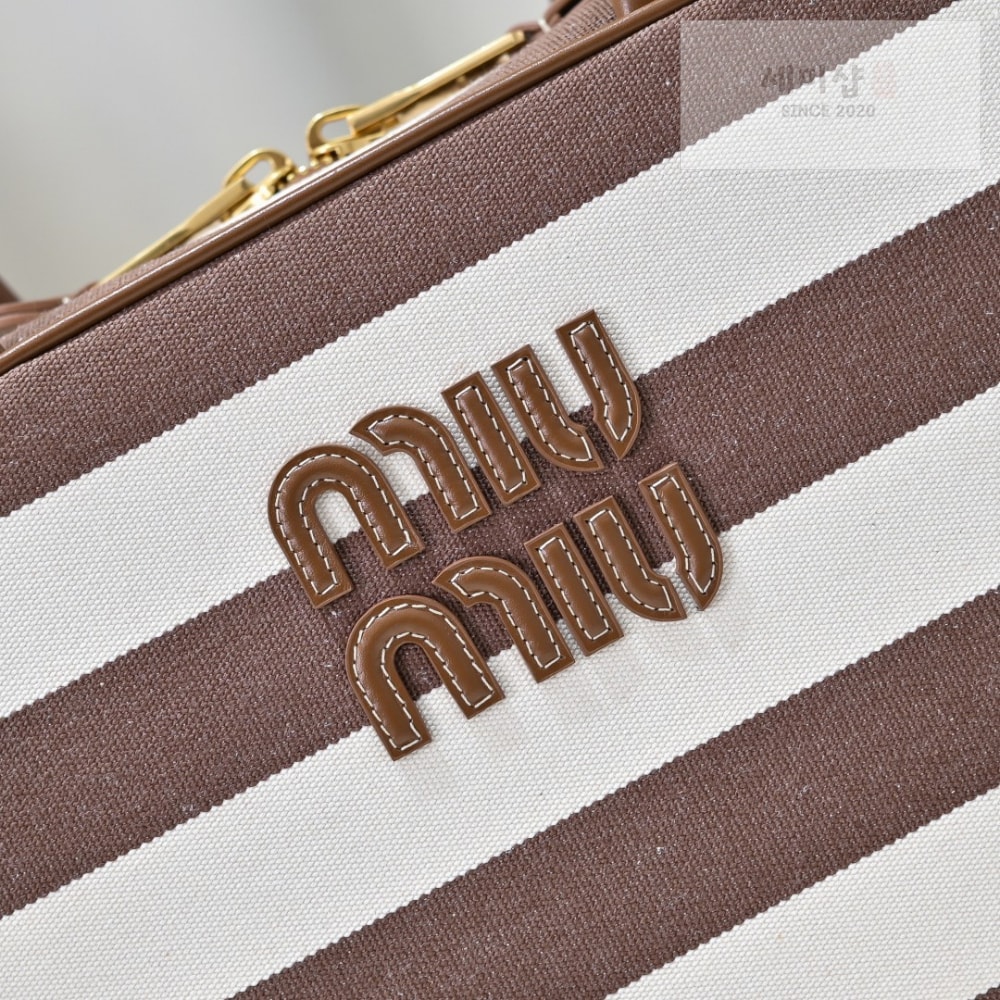 Miu Miu Miu Miu Beau Canvas And Leather Bag 4번 이미지