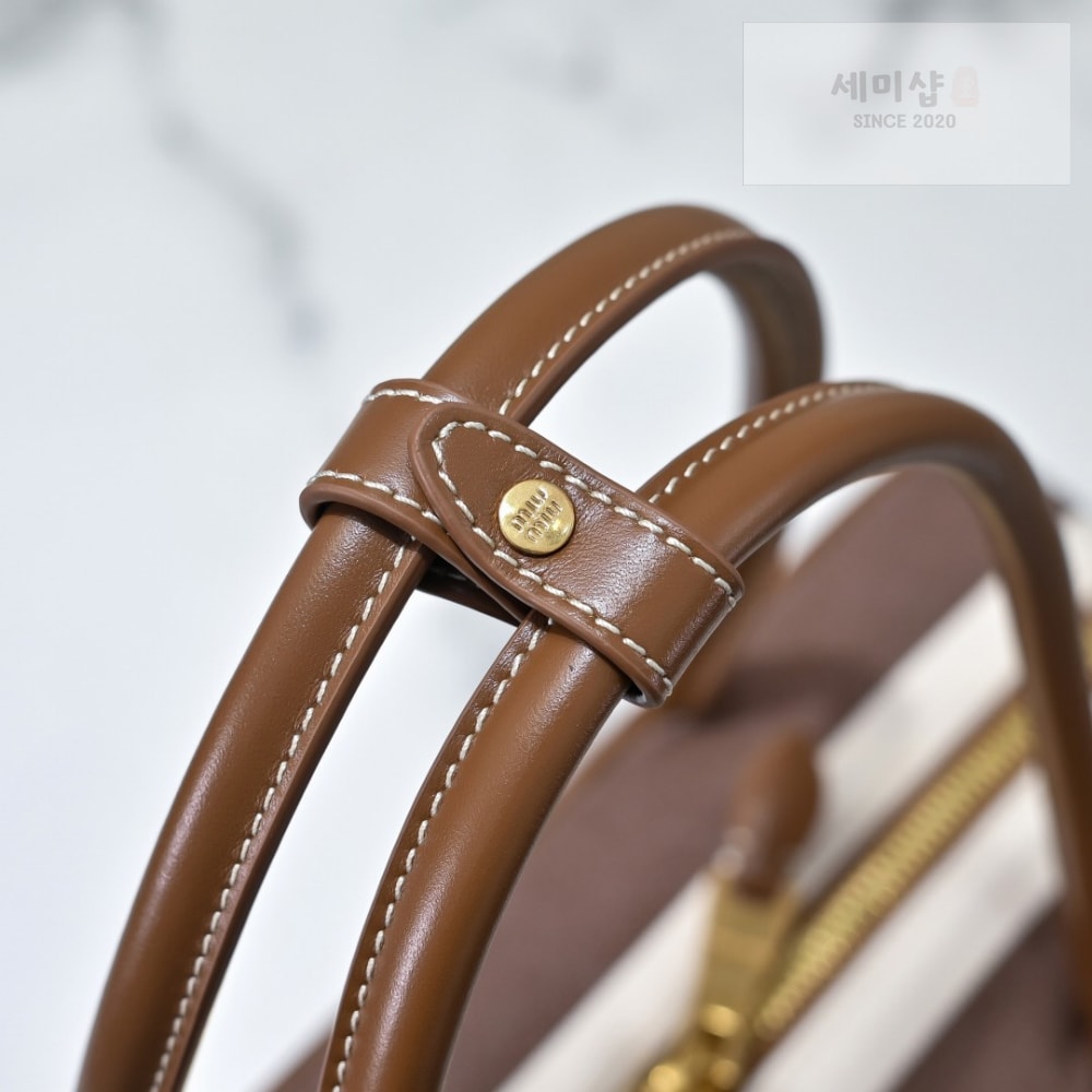 Miu Miu Miu Miu Beau Canvas And Leather Bag 6번 이미지