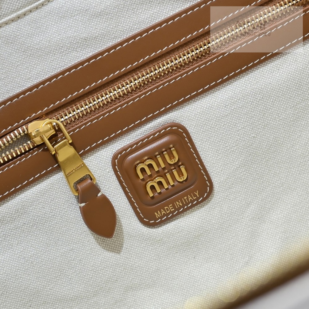 Miu Miu Miu Miu Beau Canvas And Leather Bag 8번 이미지