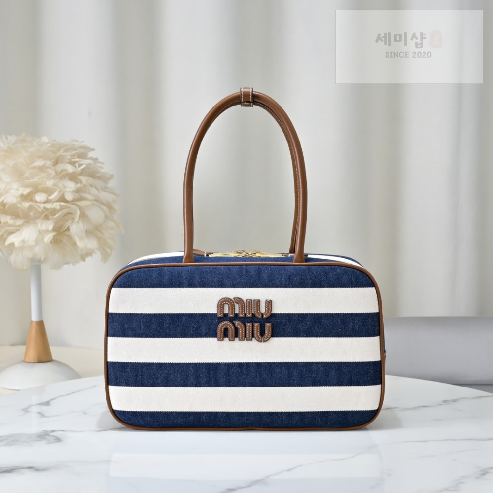Miu Miu Miu Miu Beau Canvas And Leather Bag 1번 이미지