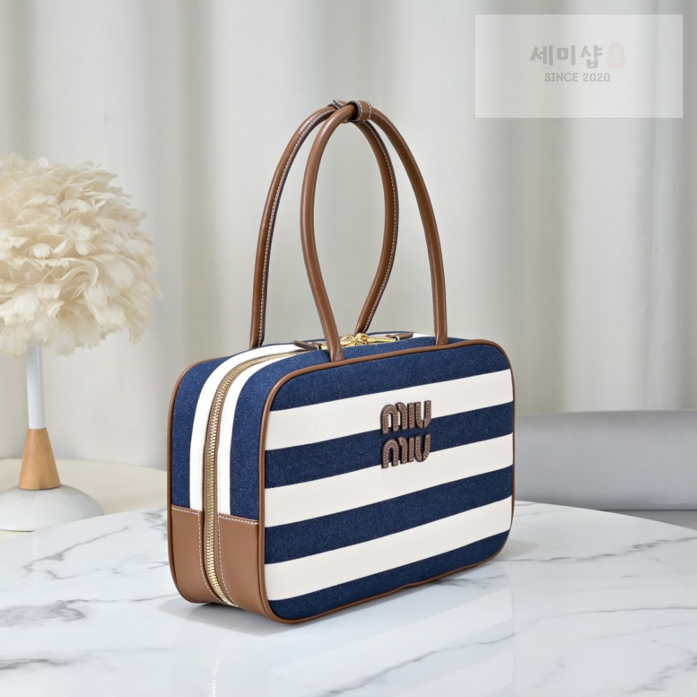 Miu Miu Miu Miu Beau Canvas And Leather Bag 2번 이미지