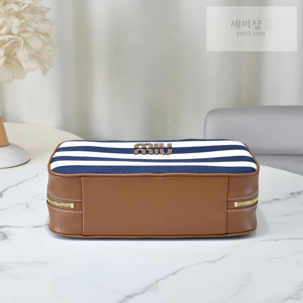 Miu Miu Miu Miu Beau Canvas And Leather Bag 3번 이미지