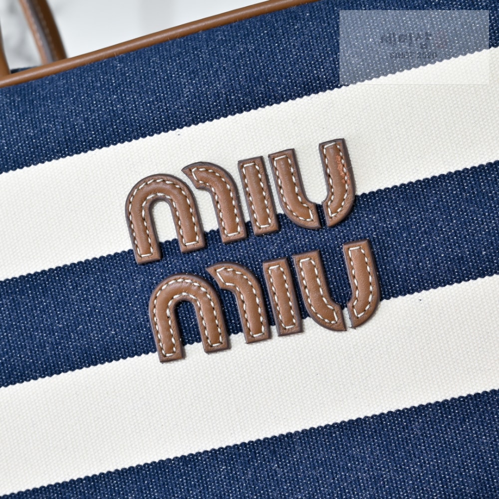 Miu Miu Miu Miu Beau Canvas And Leather Bag 5번 이미지