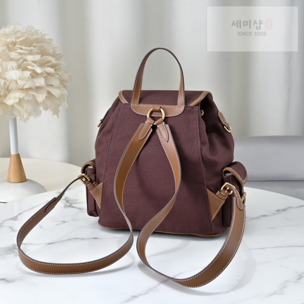 Miu Miu Miu Miu Canvas And Leather Backpack Bag 2번 이미지