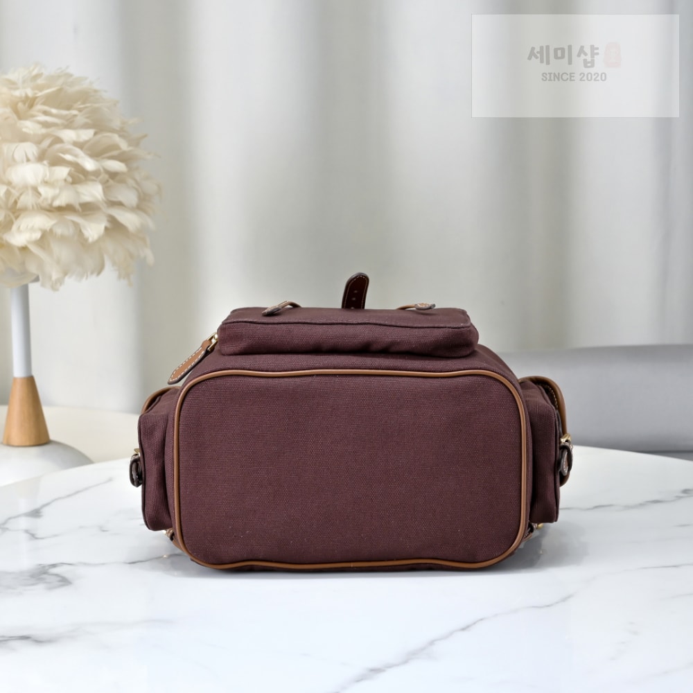 Miu Miu Miu Miu Canvas And Leather Backpack Bag 4번 이미지