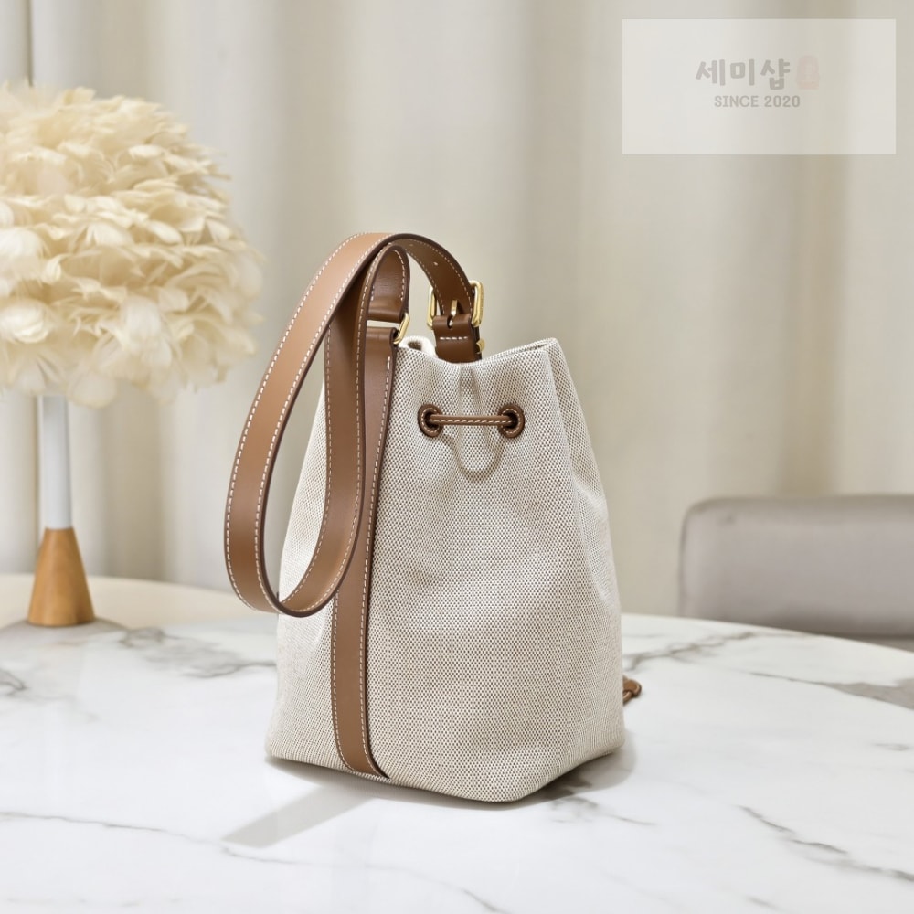 Miu Miu Miu Miu Canvas Leather Bucket Bag 5번 이미지