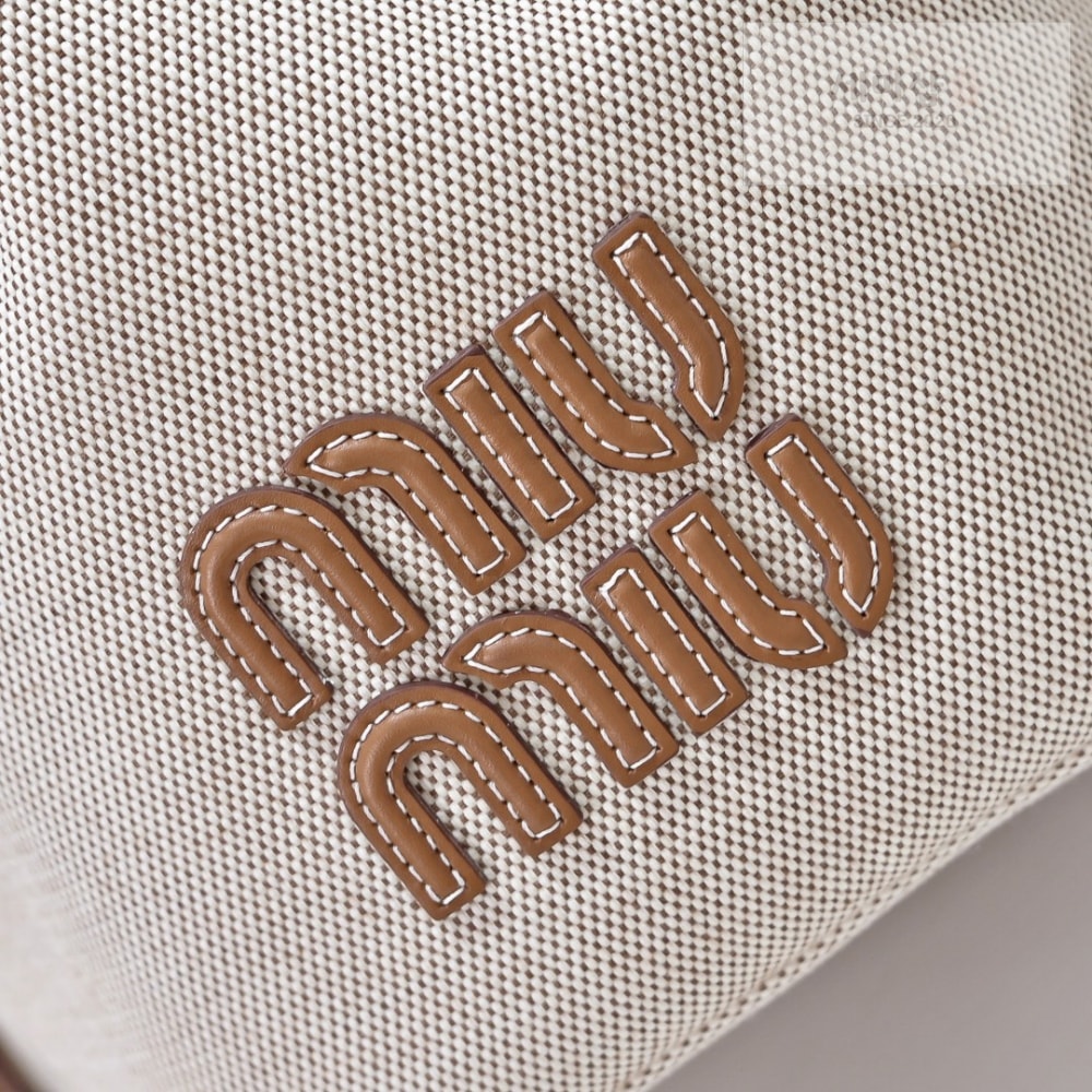 Miu Miu Miu Miu Canvas Leather Bucket Bag 5번 이미지