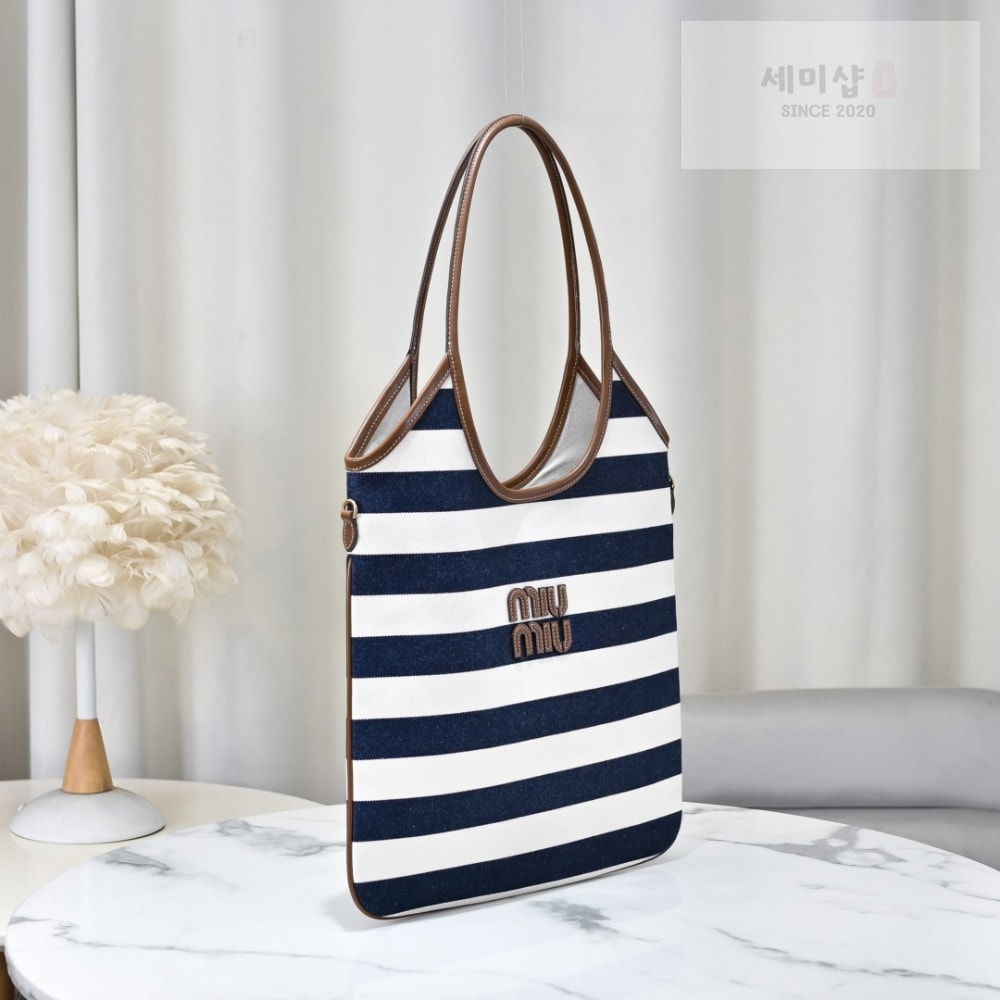 Miu Miu Miu Miu Ivy Canvas Leather Bag 8번 이미지