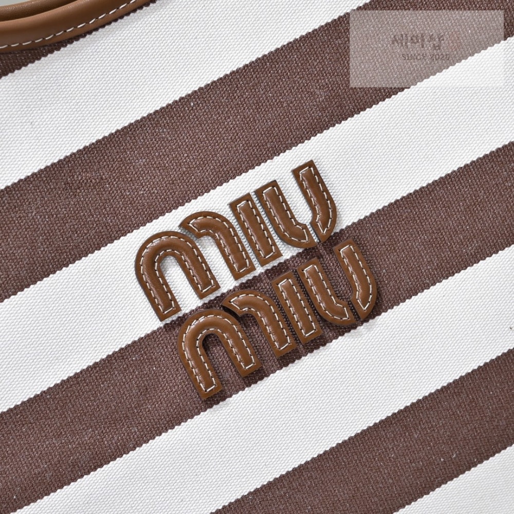 Miu Miu Miu Miu Ivy Canvas Leather Bag 5번 이미지
