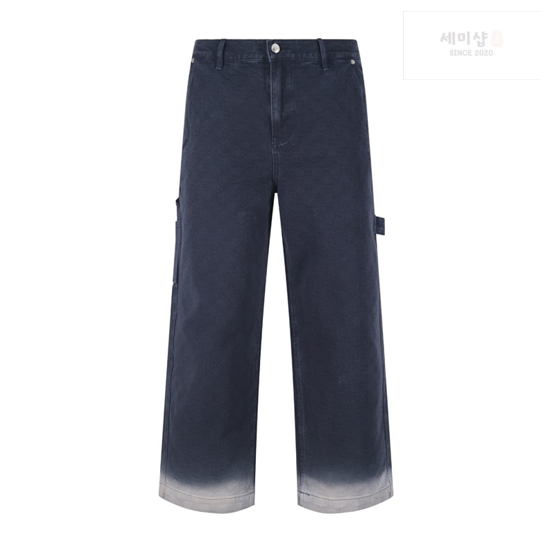 Gucci 구찌 그라데이션 블리치 GG 코튼 데님 자카드 팬츠 의류 9번 이미지