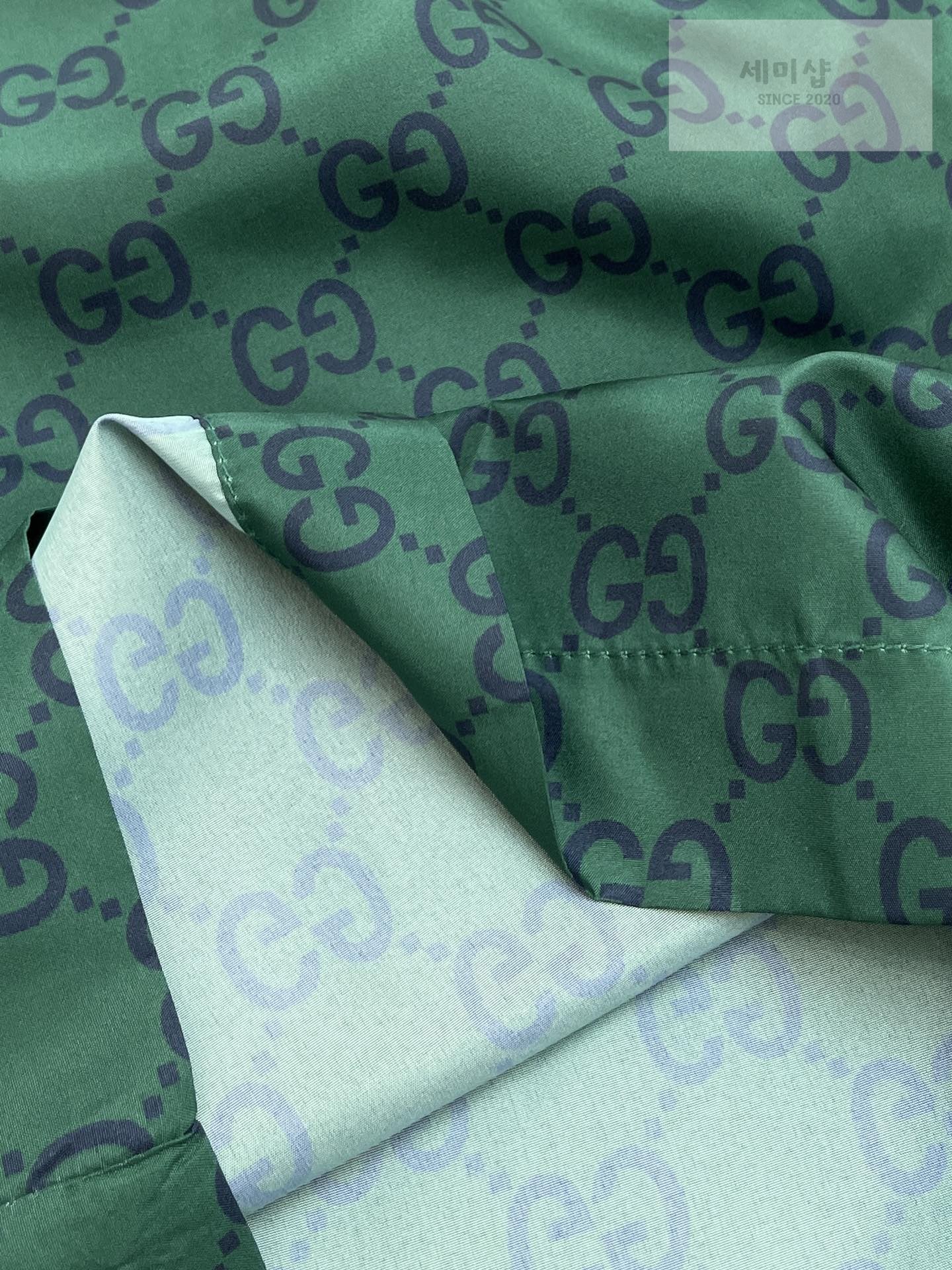 Gucci 구찌 그린 GG 로고 프린트 나일론 스윔 쇼츠 의류 9번 이미지