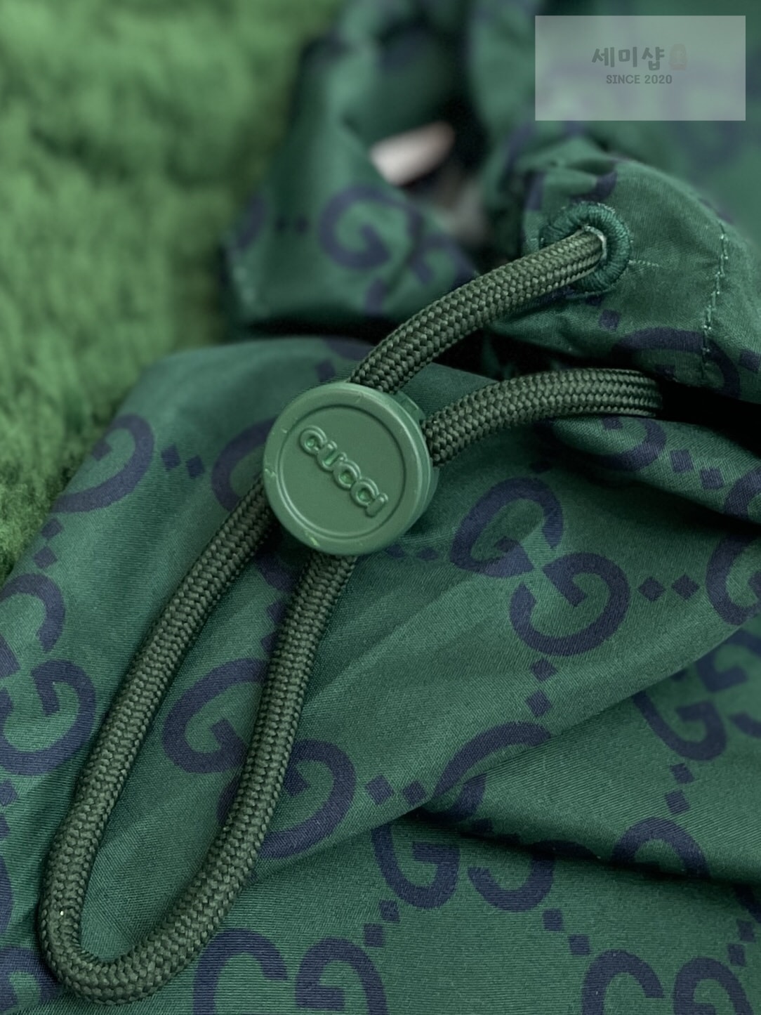 Gucci 구찌 그린 GG 로고 프린트 나일론 스윔 쇼츠 의류 11번 이미지