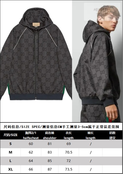 Gucci 구찌 다크그레이 웹 점포 GG 지퍼 자켓 의류 1번 이미지