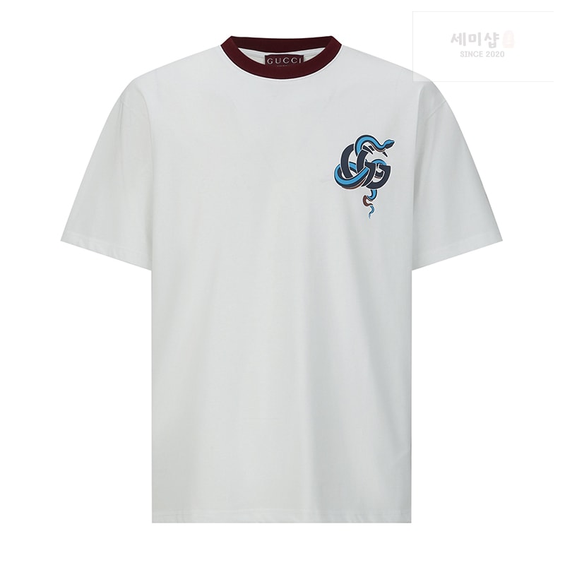 Gucci 구찌 더블 G 스네이크 프린트 반팔 티셔츠 의류 13번 이미지