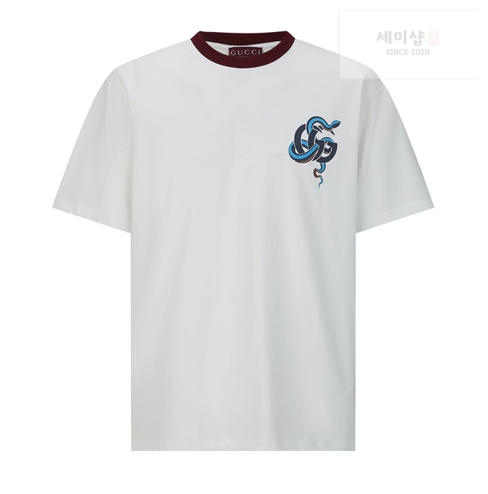 Gucci 구찌 더블 G 스네이크 프린트 반팔 티셔츠 의류 4번 이미지