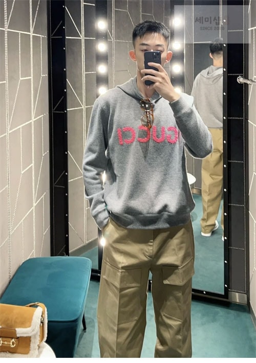 Gucci 구찌 로고 엠브로이더드 울 후디 의류 21번 이미지