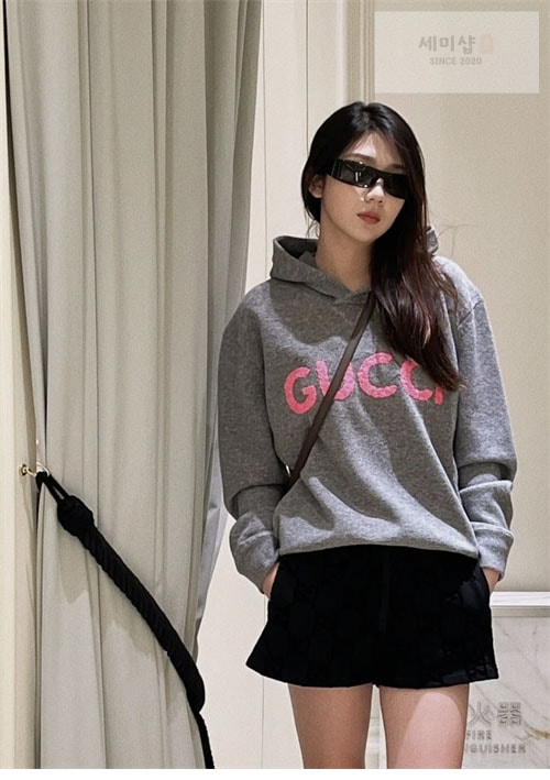 Gucci 구찌 로고 엠브로이더드 울 후디 의류 3번 이미지