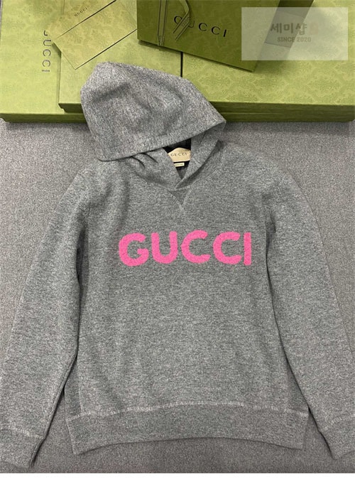 Gucci 구찌 로고 엠브로이더드 울 후디 의류 5번 이미지