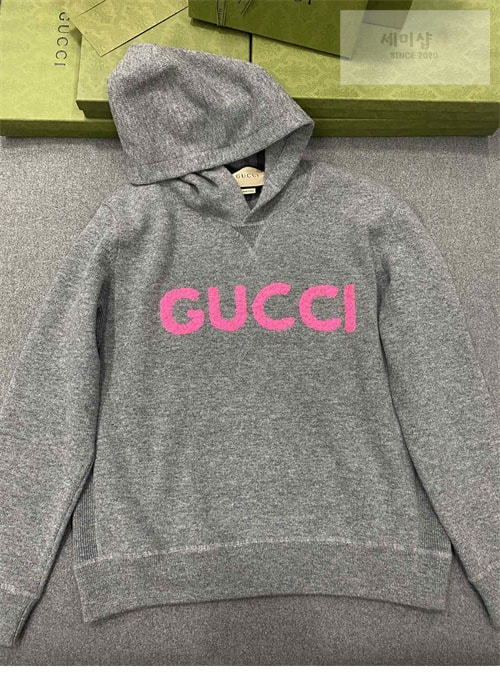 Gucci 구찌 로고 엠브로이더드 울 후디 의류 6번 이미지