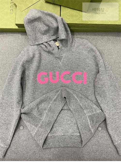 Gucci 구찌 로고 엠브로이더드 울 후디 의류 7번 이미지