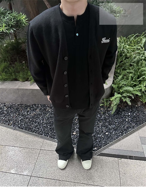 Gucci 구찌 로고 자수 V넥 클래식 가디건 의류 3번 이미지