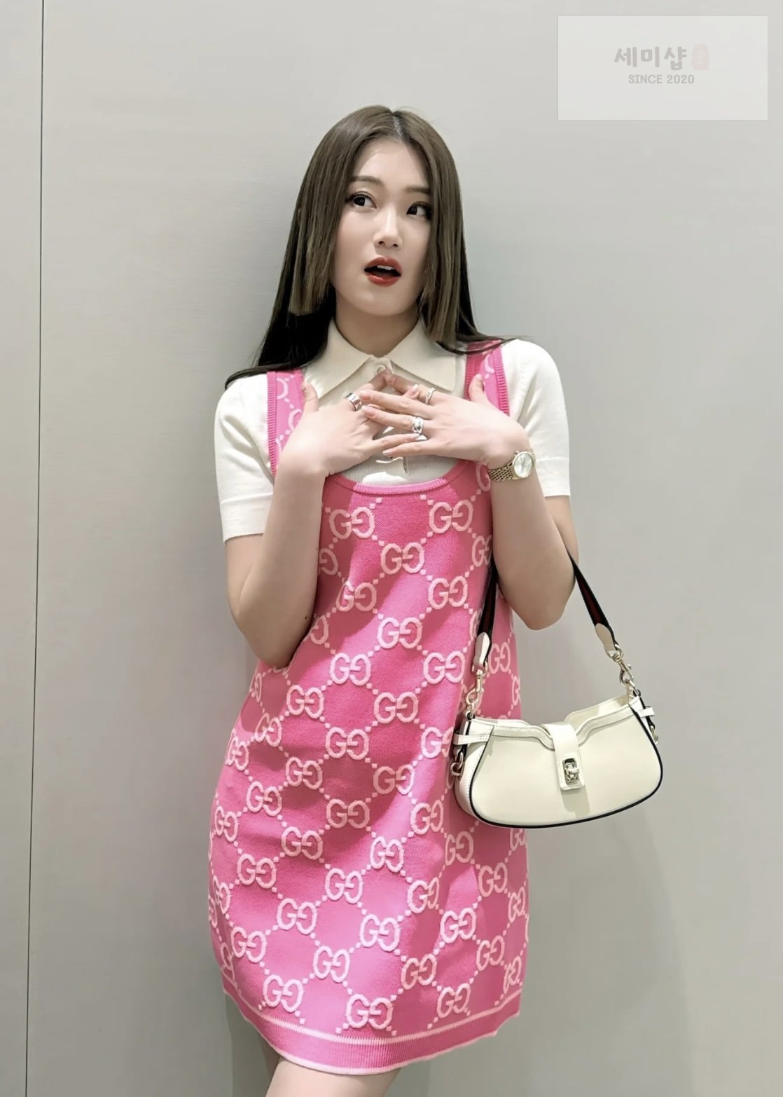 Gucci 구찌 리도 프리폴 컬렉션 GG 코튼 자카드 슬리브리스 원피스 의류 14번 이미지
