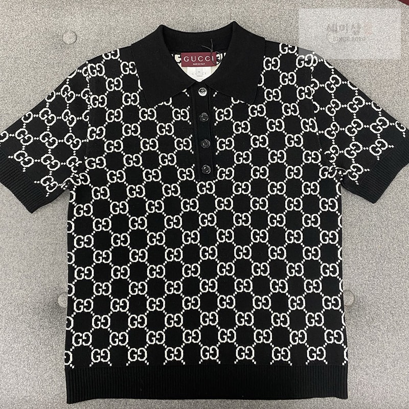 Gucci 구찌 리버서블 GG 울 자카드 폴로 셔츠 의류 23번 이미지