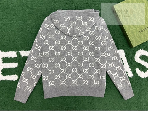 Gucci 구찌 리버시블 GG 울 후드 집업 의류 5번 이미지