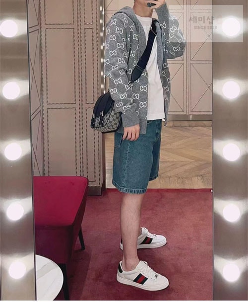 Gucci 구찌 리버시블 GG 울 후드 집업 의류 11번 이미지