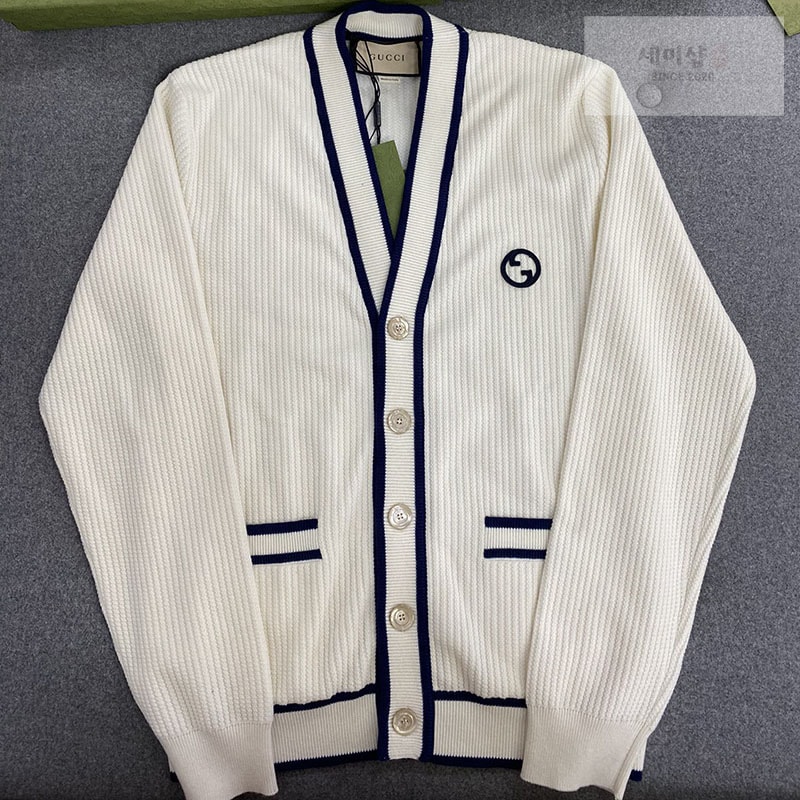 Gucci 구찌 리브드 울 블렌드 인터로킹G 로고 가디건 의류 1번 이미지