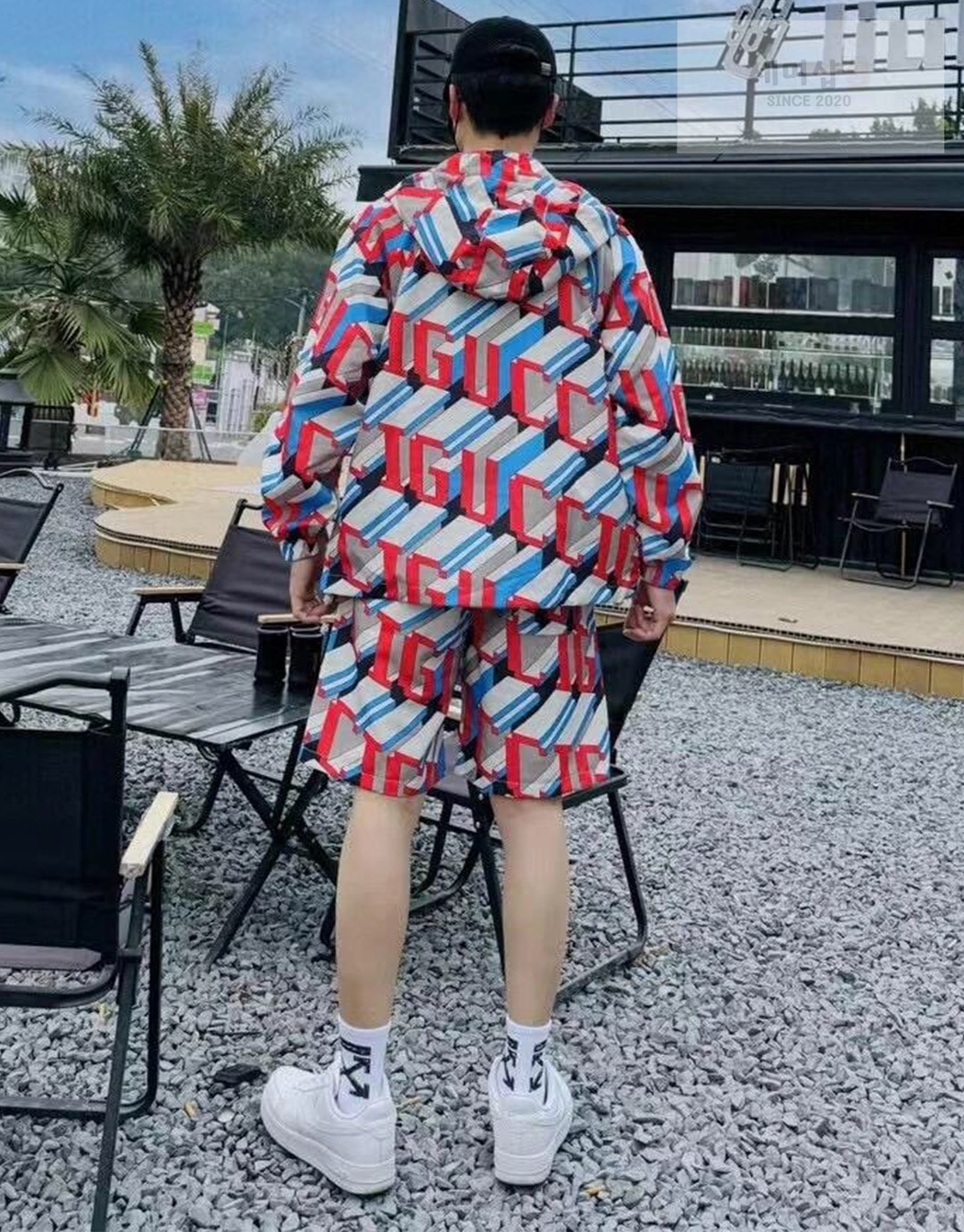 Gucci 구찌 멀티컬러 픽셀 3D 프린트 숏 팬츠 의류 3번 이미지