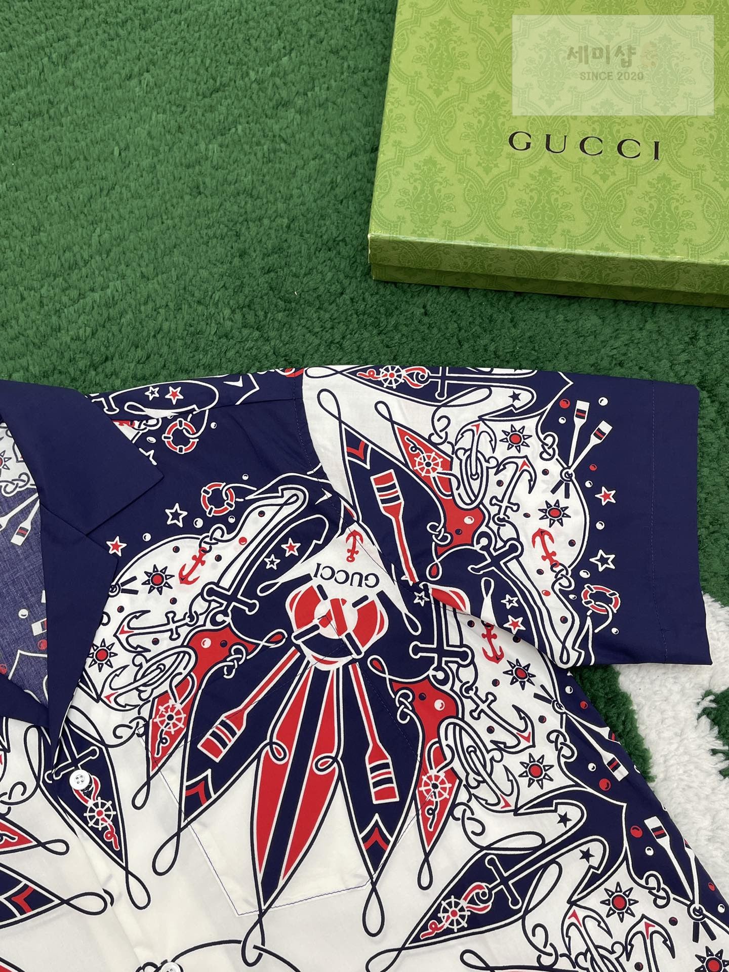 Gucci 구찌 반다나 프린트 코튼 반팔 셔츠 “2COLOR” NO.1 의류 7번 이미지