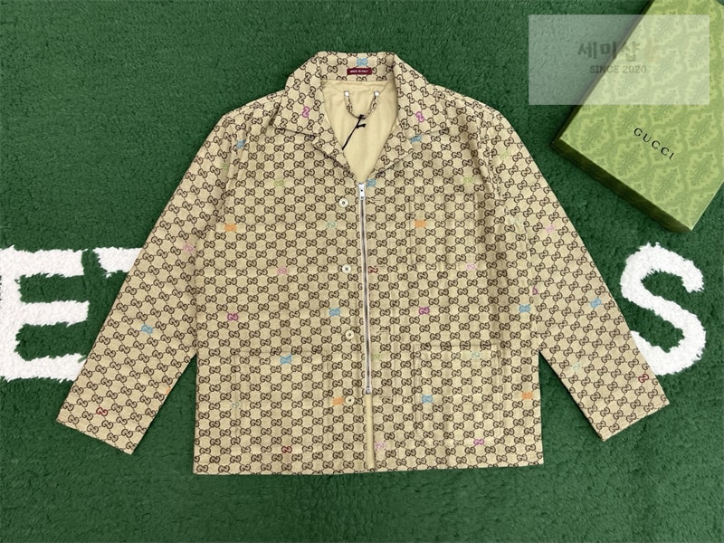 Gucci 구찌 올오버 GG 필 쿠페 캔버스 재킷 의류 15번 이미지