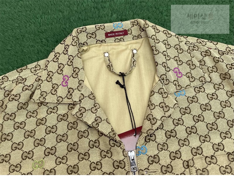 Gucci 구찌 올오버 GG 필 쿠페 캔버스 재킷 의류 7번 이미지