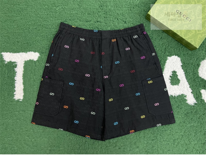 Gucci 구찌 와이드 GG 캔버스 필 쿠페 숏 팬츠 의류 4번 이미지