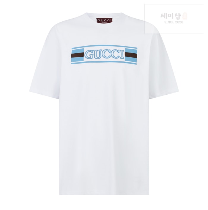 Gucci 구찌 웹배너 프린트 코튼 저지 티셔츠 의류 6번 이미지