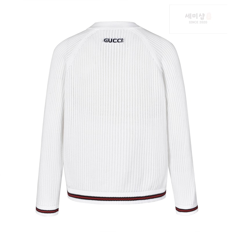 Gucci 구찌 웹아주르 코튼 니트 가디건 화이트 의류 13번 이미지