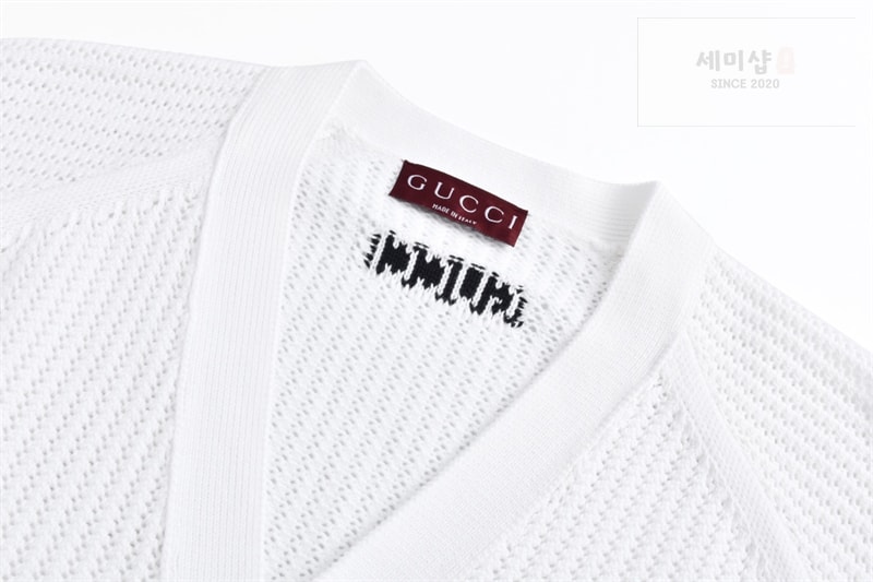 Gucci 구찌 웹아주르 코튼 니트 가디건 화이트 의류 14번 이미지