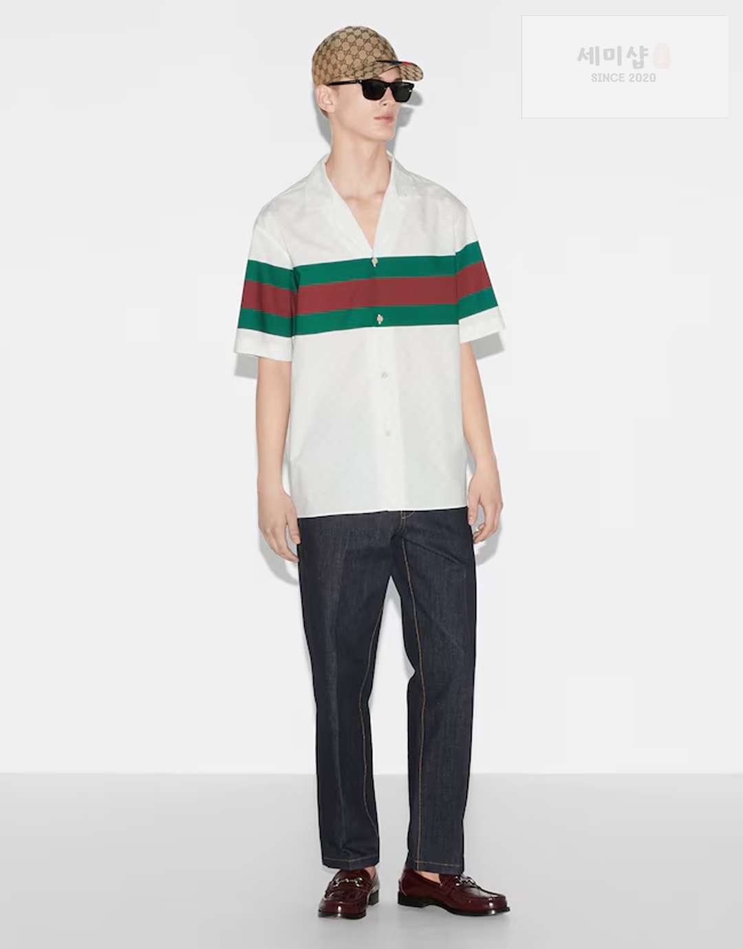 Gucci 구찌 웹 디테일 GG 코튼 셔츠 의류 17번 이미지