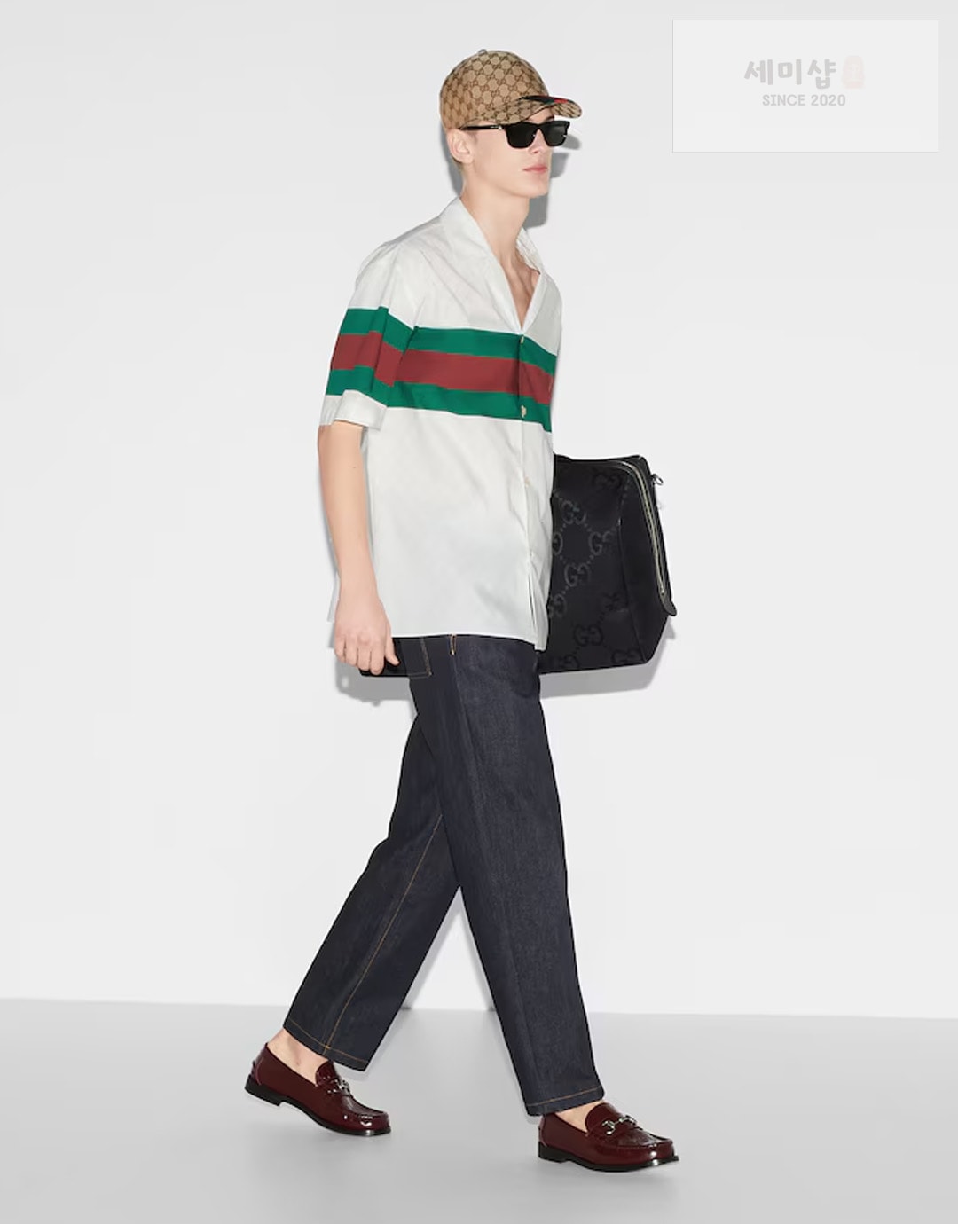Gucci 구찌 웹 디테일 GG 코튼 셔츠 의류 2번 이미지