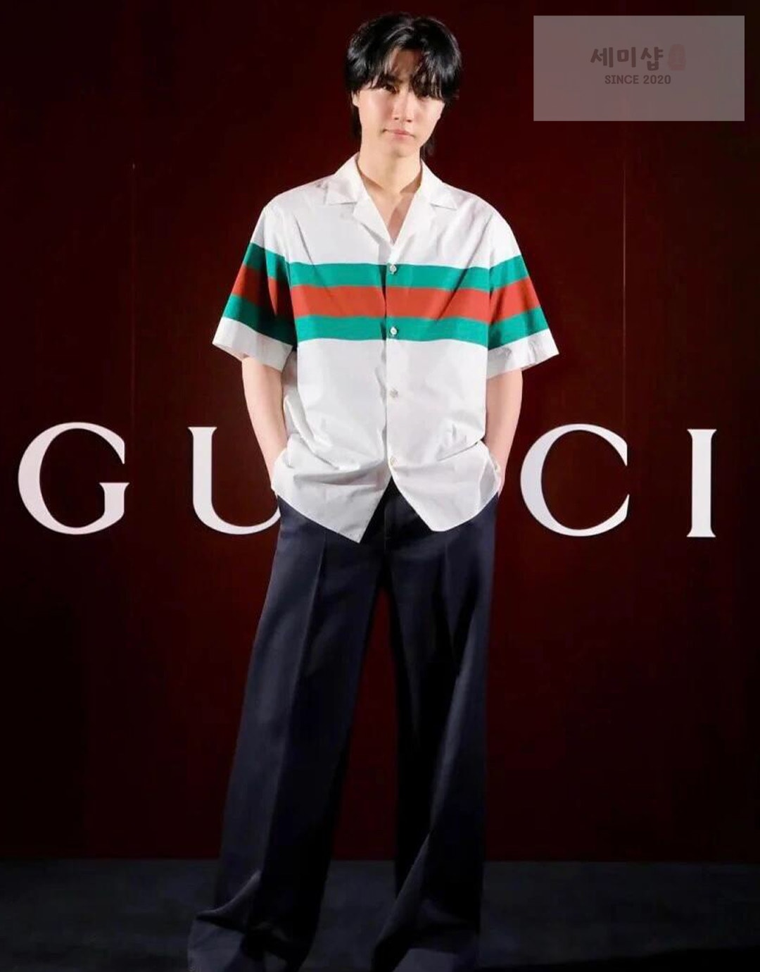 Gucci 구찌 웹 디테일 GG 코튼 셔츠 의류 3번 이미지